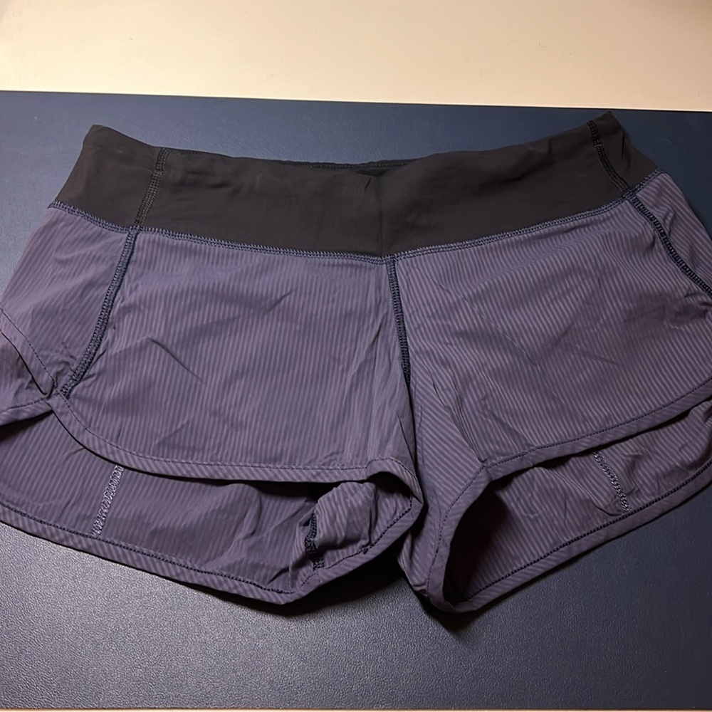 Navy Lululemon speed up shorts 2” in very good used condition